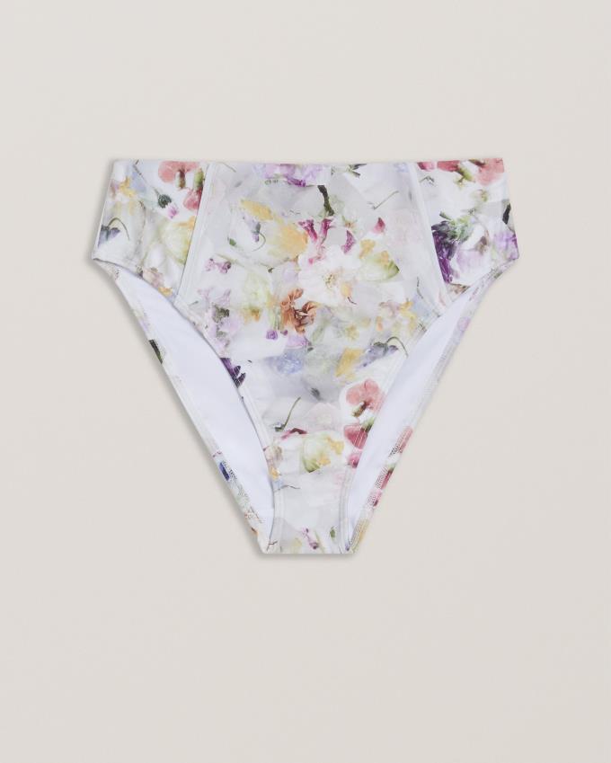 Vetement de Bain Ted Baker Floral High Waisted Bikini Bottoms Blanche Femme | CGC-60364600